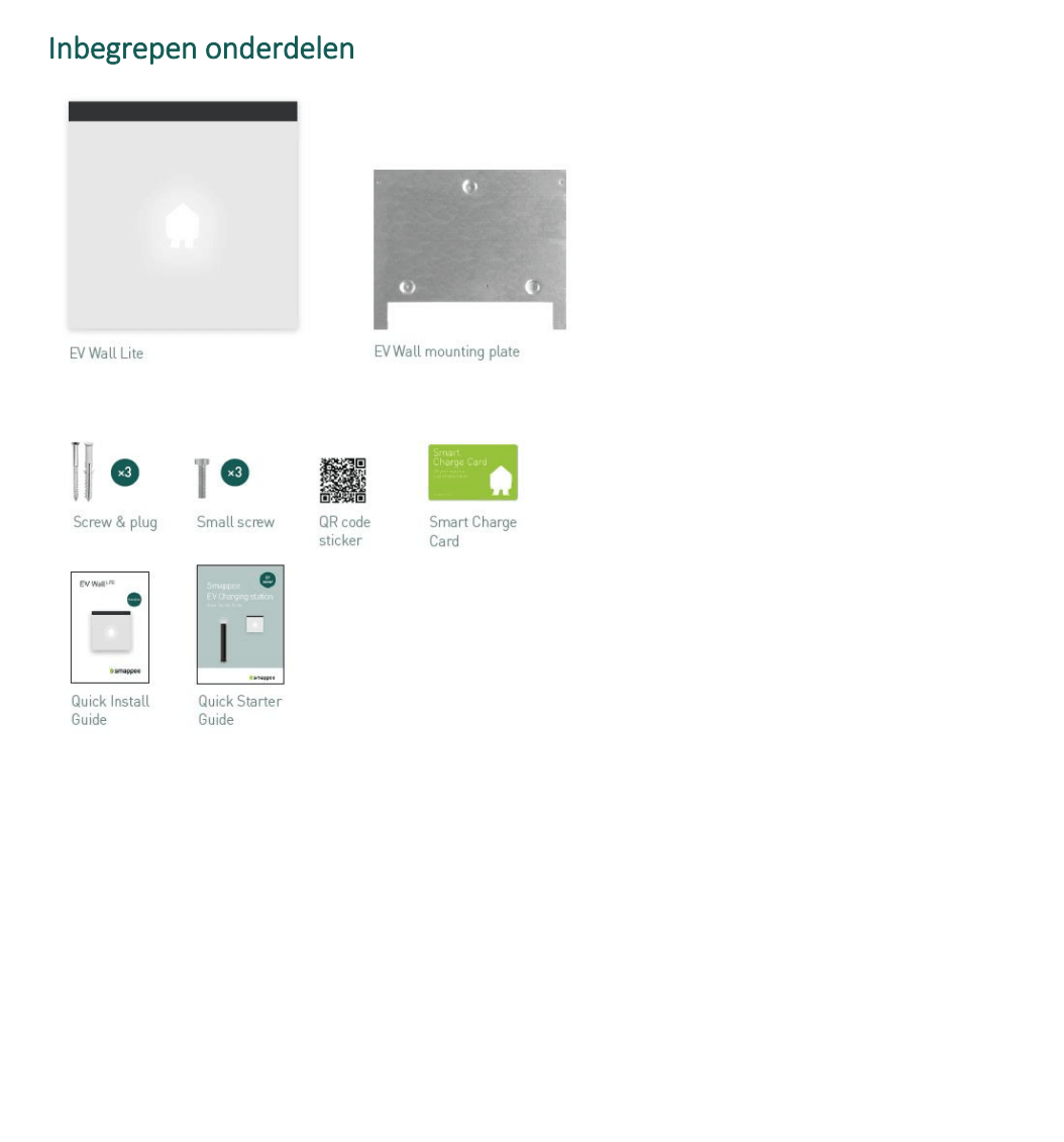 Smappee EV Wall Lite, wit, 22kW, socket.